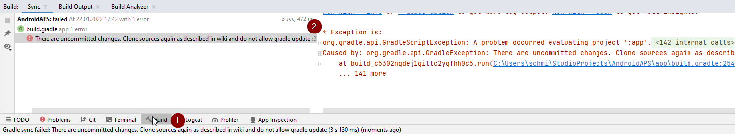 Gradle Failed